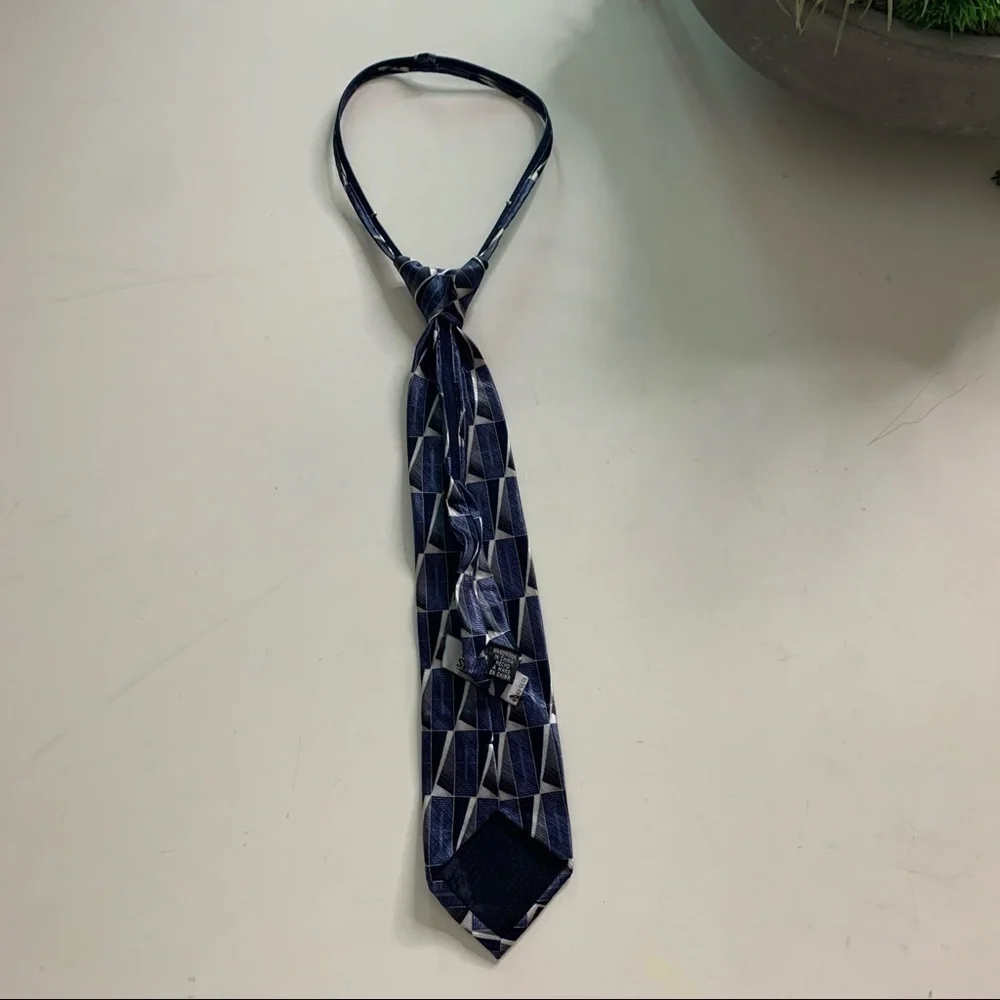 City Streets youth zipper pull adjustable tie Blue